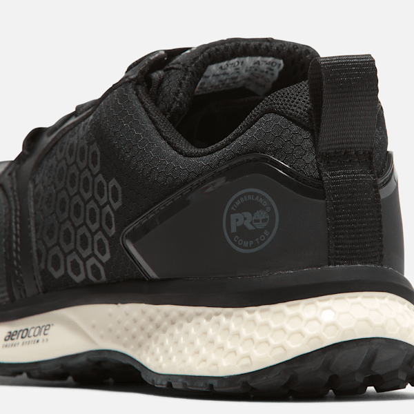 Timberland Reaxion Composite Toe Work Sneaker Black/White Women'S