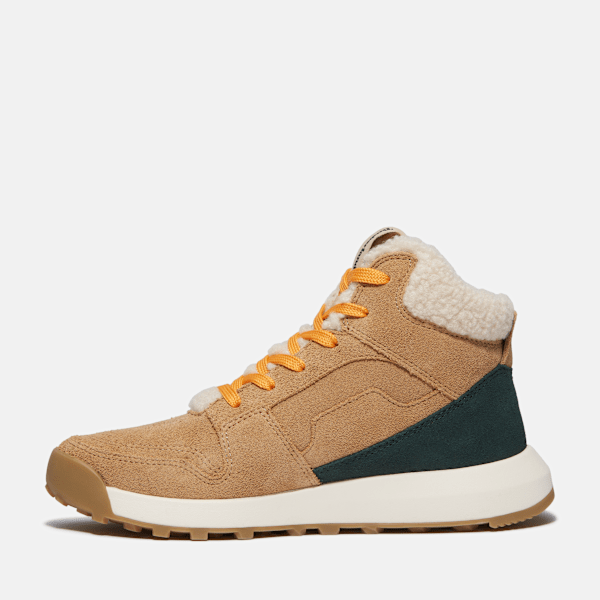 Timberland Retro Swift High-Top Sneaker Beige Suede Women'S