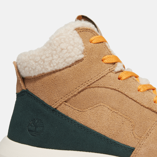 Timberland Retro Swift High-Top Sneaker Beige Suede Women'S