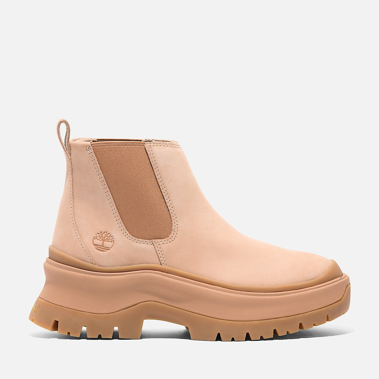 Timberland Women'S Roxie Lane Mid Chelsea Boot Light Beige Nubuck