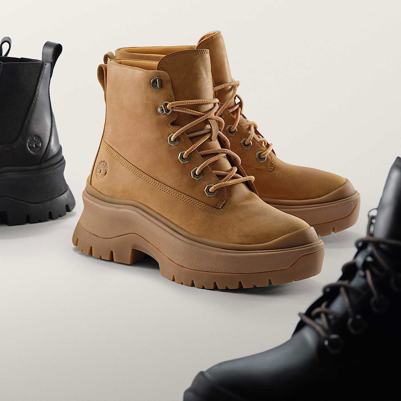 Timberland Women'S Roxie Lane Mid Lace-Up Boot Wheat Full-Grain