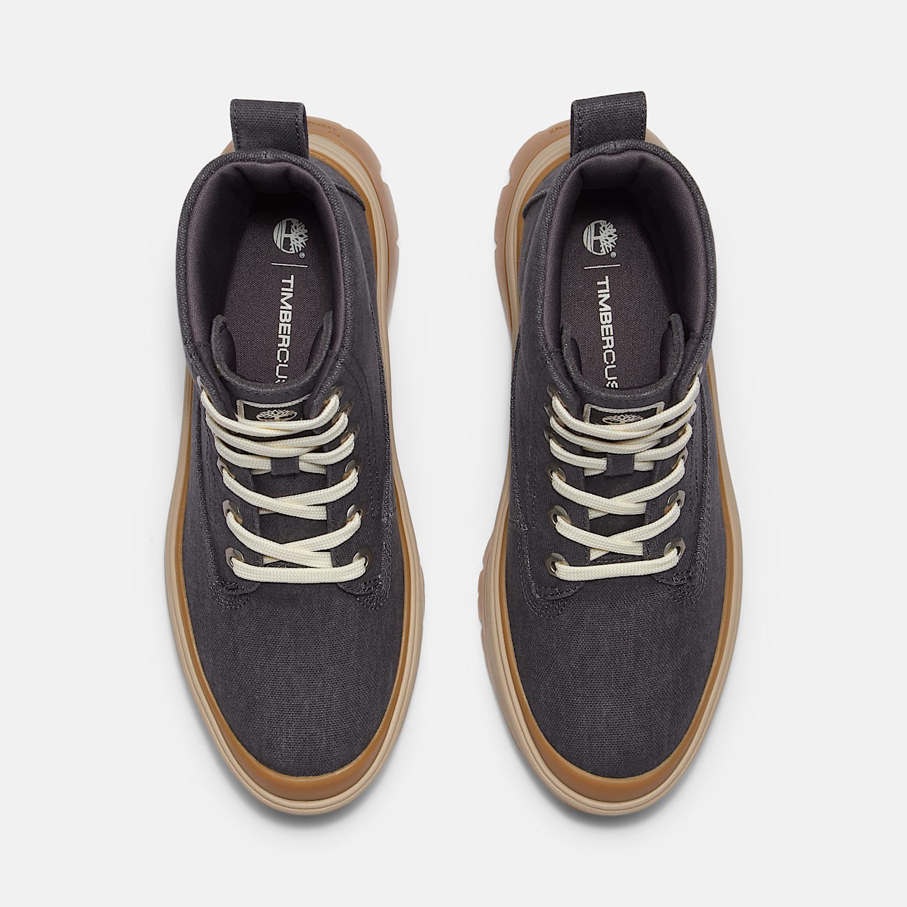 Timberland Women'S Roxie Lane Mid Lace-Up Boot Dark Grey Canvas