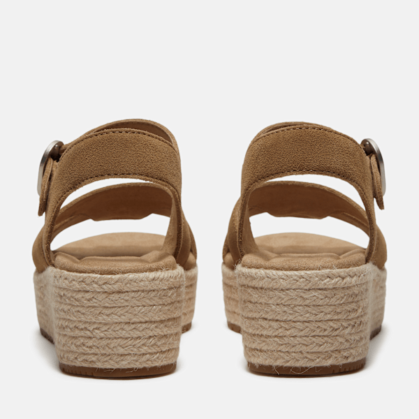 Timberland Santorini Sun Backstrap Sandal Beige Suede Women'S