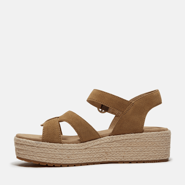 Timberland Santorini Sun Backstrap Sandal Beige Suede Women'S