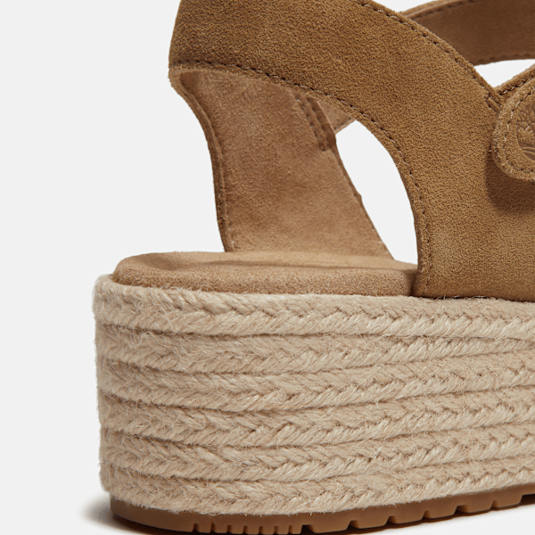 Timberland Santorini Sun Backstrap Sandal Beige Suede Women'S