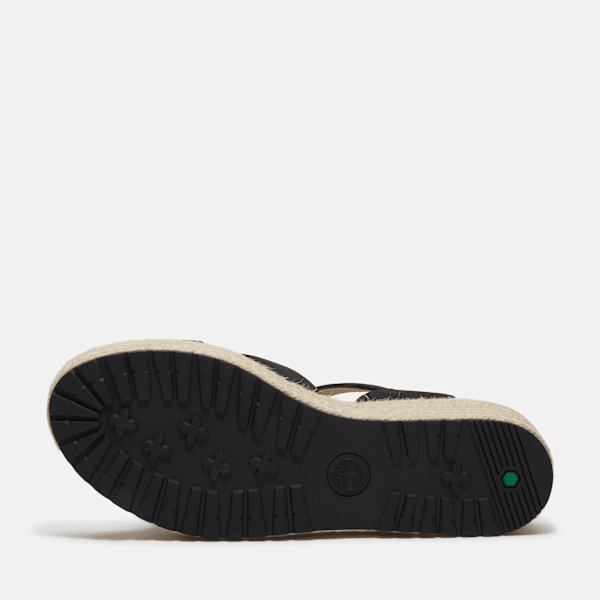 Timberland Santorini Sun Backstrap Sandal Black Full-Grain Women'S