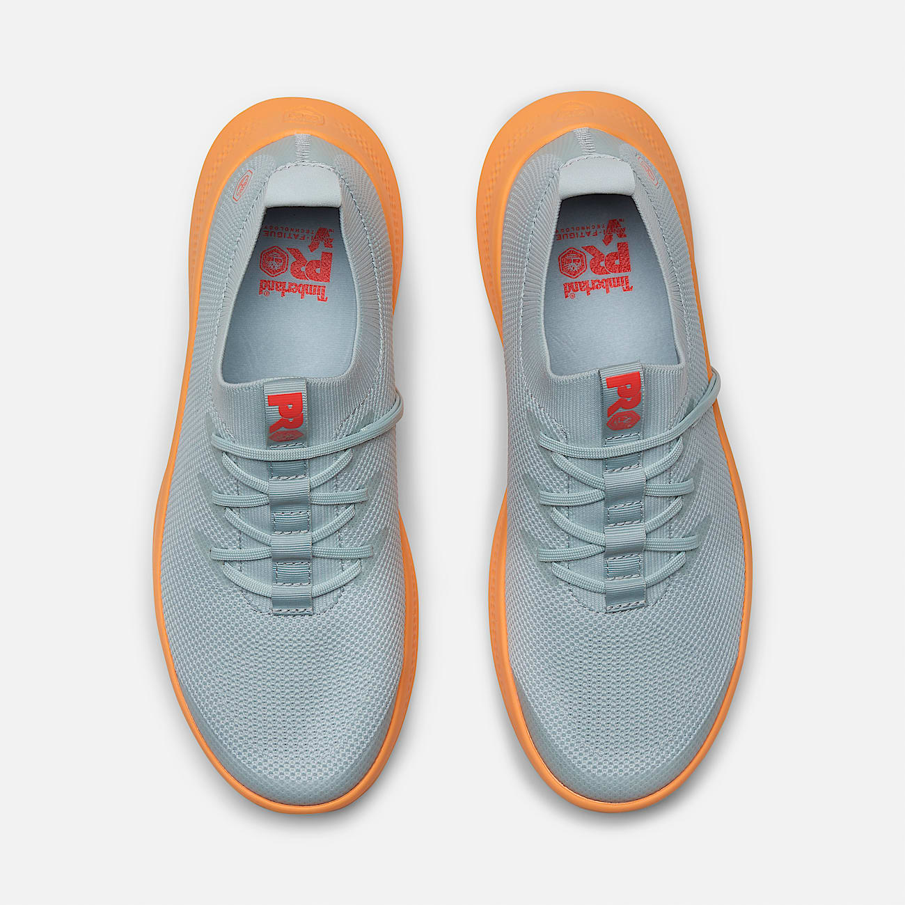 Timberland Women'S Solace Slip-On Work Sneaker Grey/Orange Knit