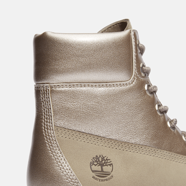 Timberland Stone Street 6-Inch Waterproof Platform Boot Grey Nubuck/Metallic Chrome Women'S