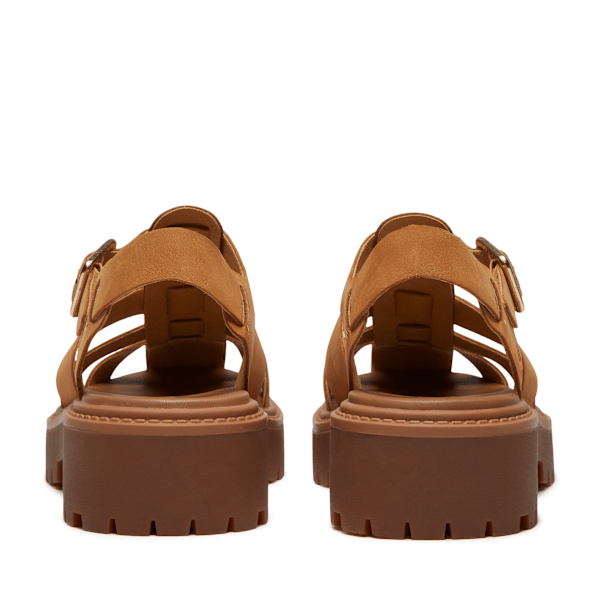 Timberland Stone Street Fisherman Platform Sandal Wheat Nubuck Women'S