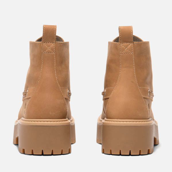 Timberland Womens Stone Street Platform Kiltie Boot Wheat Full-Grain