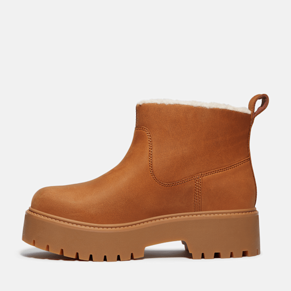 Timberland Stone Street Warm-Lined Platform Boot Rust Nubuck Women'S