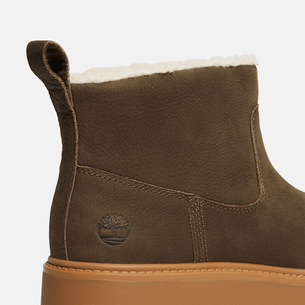 Timberland Stone Street Warm-Lined Platform Boot Dark Brown Full-Grain Women'S