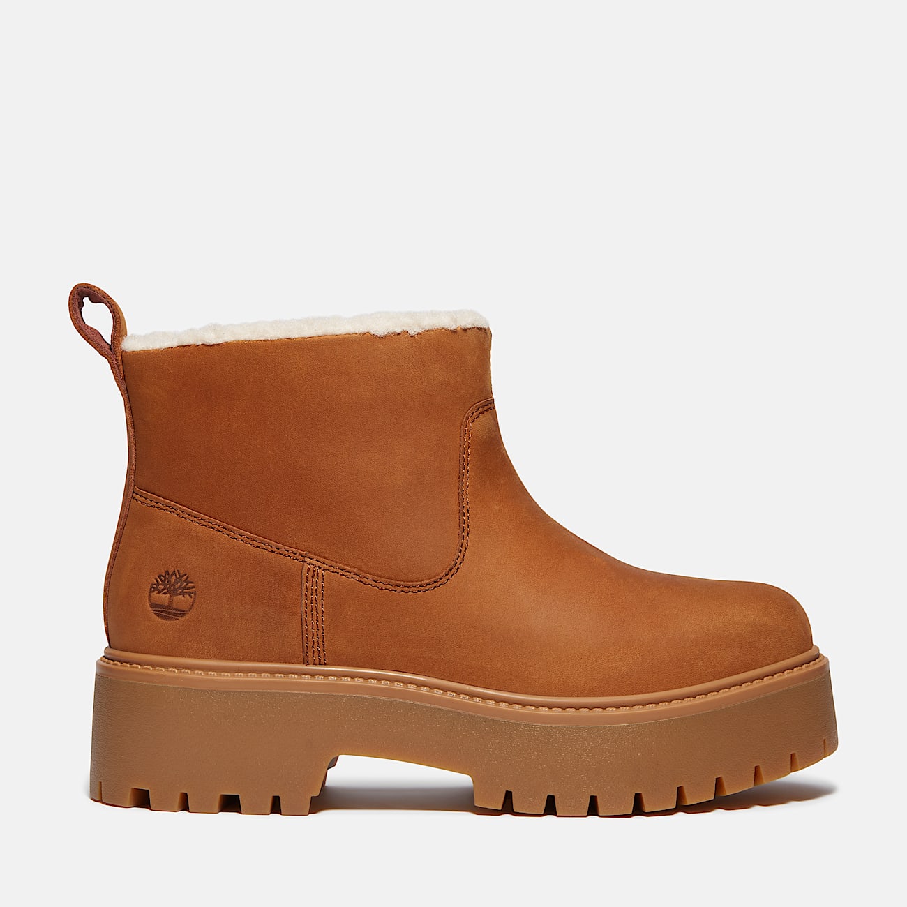 Timberland Women'S Stone Street Warm-Lined Platform Boot Rust Nubuck