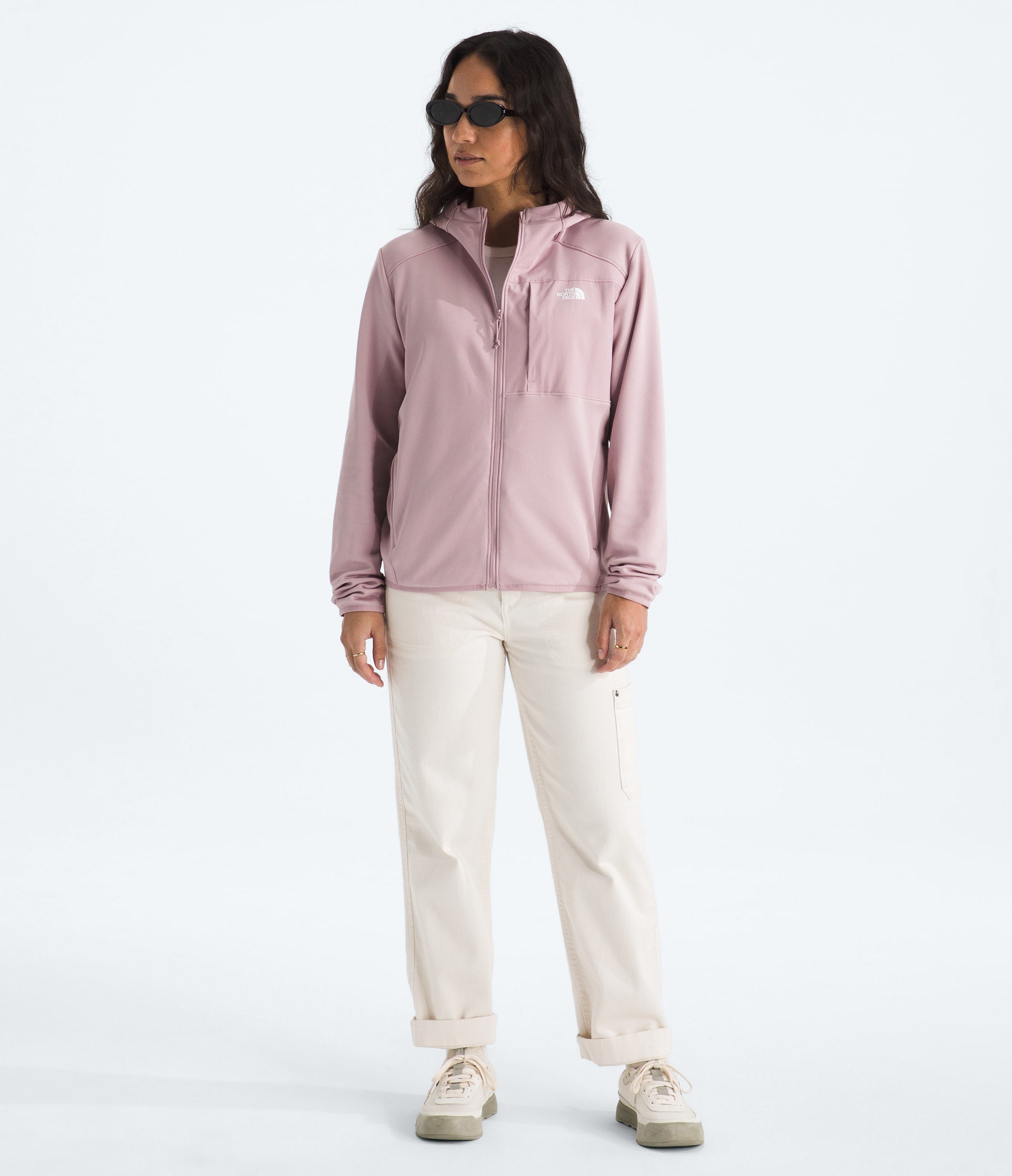 The North Face Women’s TNF™ Performance Fleece Full-Zip Hoodie Metal Pink