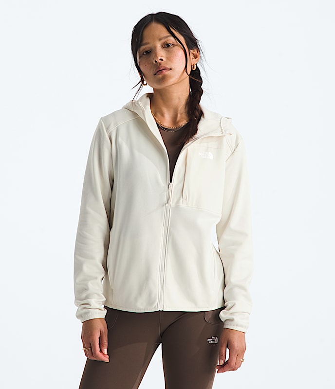 The North Face Women TNF Performance Fleece Full-Zip Hoodie White Dune Mars Dust Space TNF Black Smoked Pearl