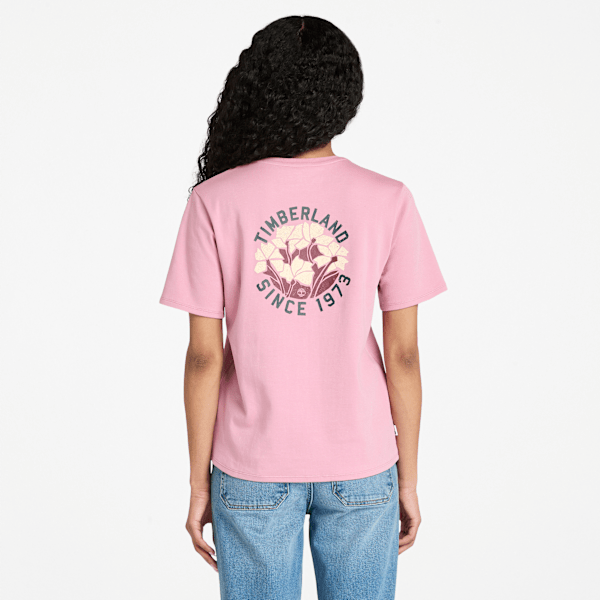 Timberland Timberfresh Floral Graphic Short-Sleeve T-Shirt Dusty Rose Women'S