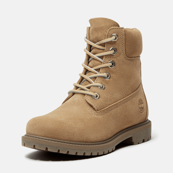 Timberland 6-Inch Waterproof Boot Beige Suede Women'S