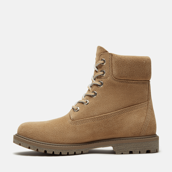 Timberland 6-Inch Waterproof Boot Beige Suede Women'S