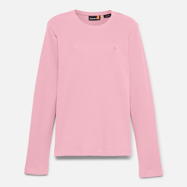 Timberland Long-Sleeve Waffle T-Shirt Dusty Rose Women'S