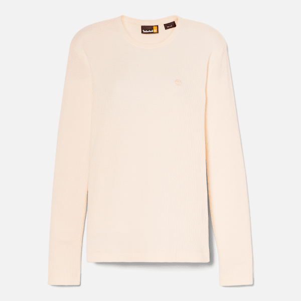 Timberland Long-Sleeve Waffle T-Shirt White Smoke Women'S