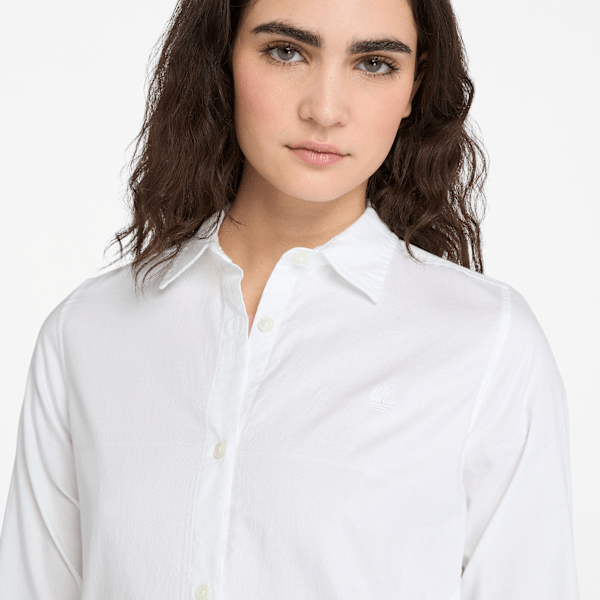Timberland Oxford Long-Sleeve Shirt White Women'S
