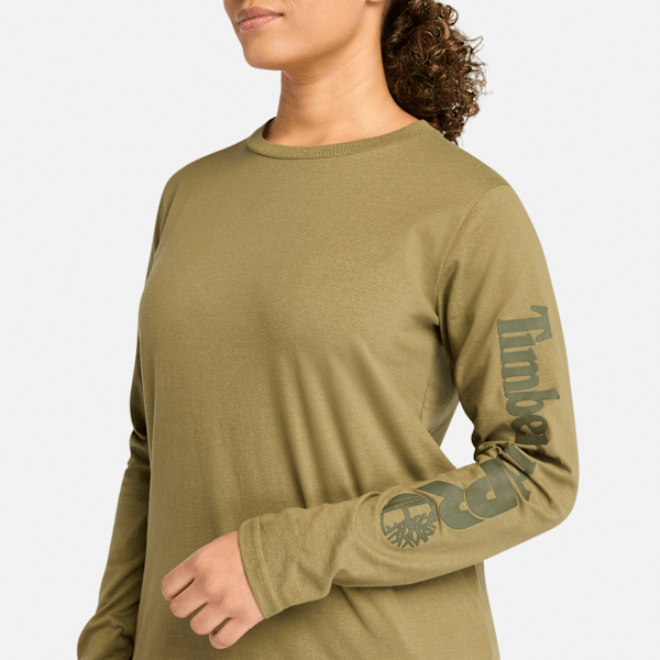 Timberland Pro Core Long-Sleeve T-Shirt Burnt Olive Women'S