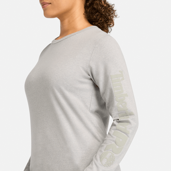 Timberland Pro Core Long-Sleeve T-Shirt Grey Heather Women'S