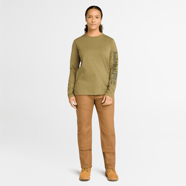 Timberland Pro Core Long-Sleeve T-Shirt Burnt Olive Women'S