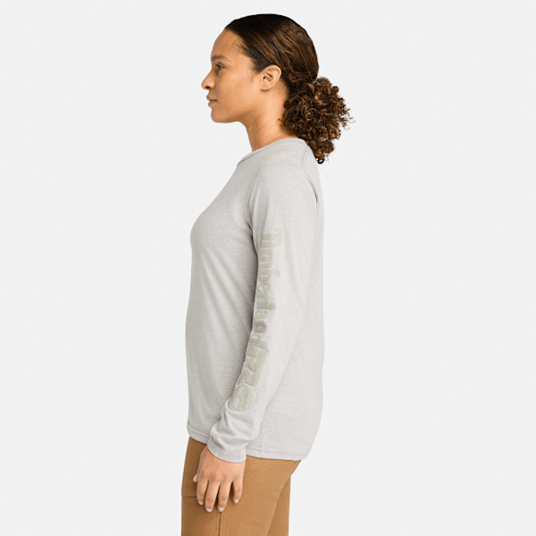 Timberland Pro Core Long-Sleeve T-Shirt Grey Heather Women'S