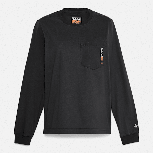 Timberland Pro Cotton Core Flame-Resistant Long-Sleeve T-Shirt Black Women'S