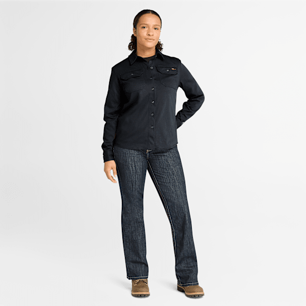 Timberland Pro Cotton Core Flame-Resistant Shirt Black Women'S