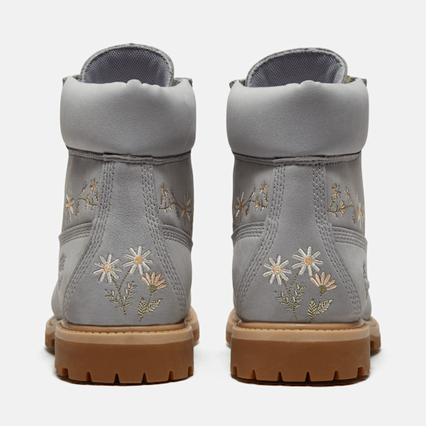 Timberland Premium 6-Inch Waterproof Boot Light Grey Nubuck Women'S