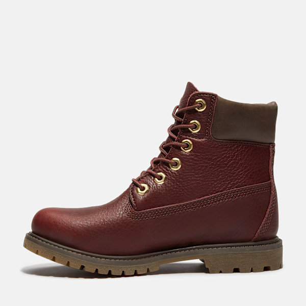 Timberland Premium 6-Inch Waterproof Boot Burgundy Full-Grain/Dark Brown Women'S