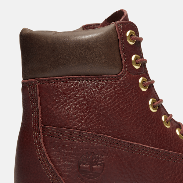 Timberland Premium 6-Inch Waterproof Boot Burgundy Full-Grain/Dark Brown Women'S