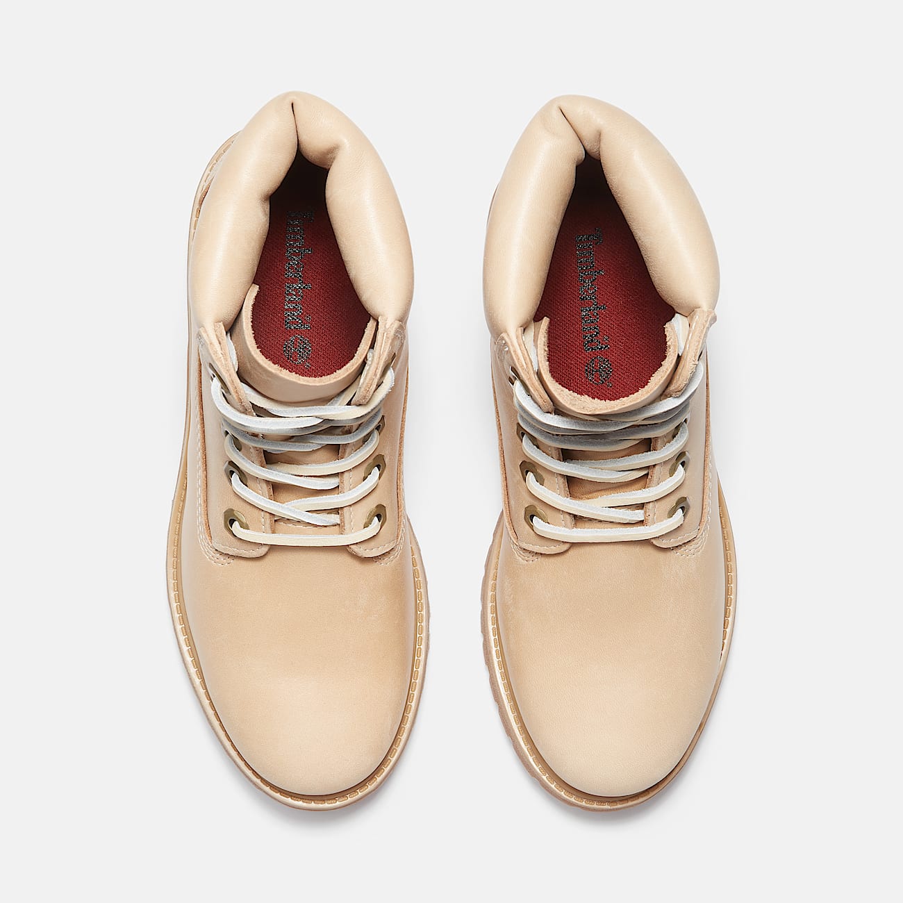 Timberland Women'S Timberland Premium 6-Inch Waterproof Boot Medium Beige Full-Grain