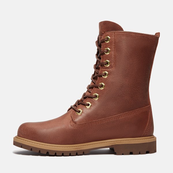 Timberland Premium 8-Inch Waterproof Boot Brown Full-Grain Women'S