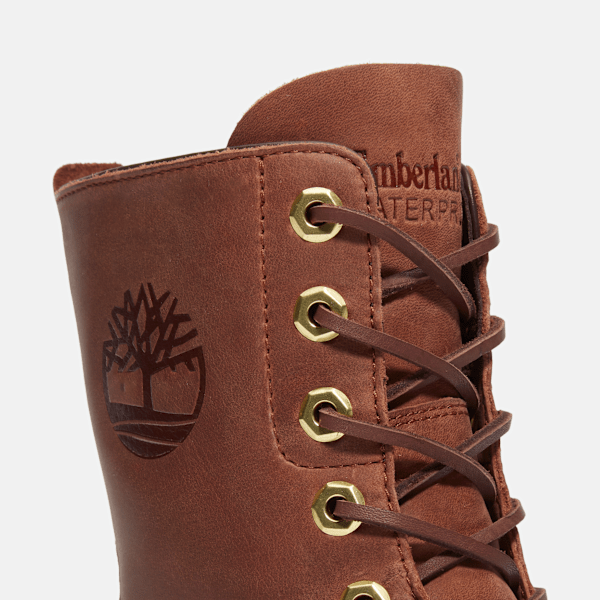 Timberland Premium 8-Inch Waterproof Boot Brown Full-Grain Women'S