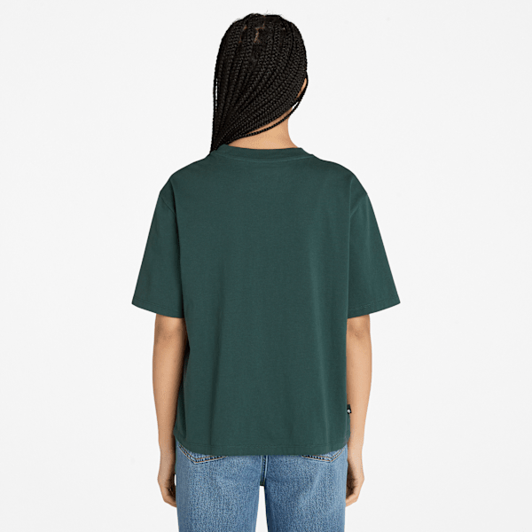 Timberland Varsity Graphic Short-Sleeve T-Shirt Dark Forest Green Women'S