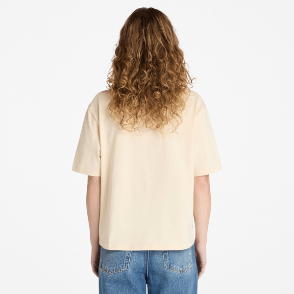Timberland Varsity Graphic Short-Sleeve T-Shirt Light Beige Women'S
