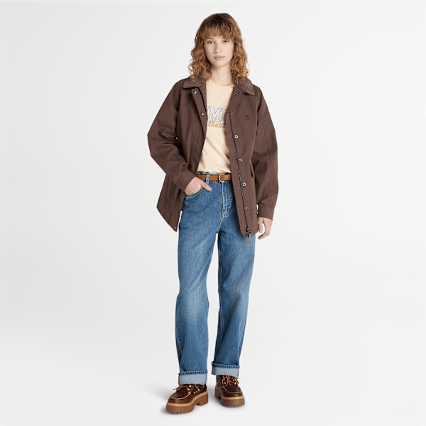 Timberland Varsity Graphic Short-Sleeve T-Shirt Light Beige Women'S