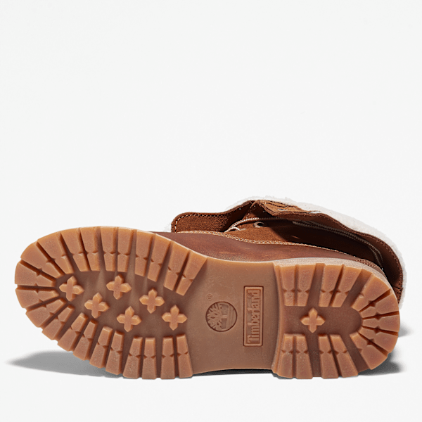 Timberland Warm-Lined Waterproof Roll-Top Boot Dark Brown Full-Grain Women'S
