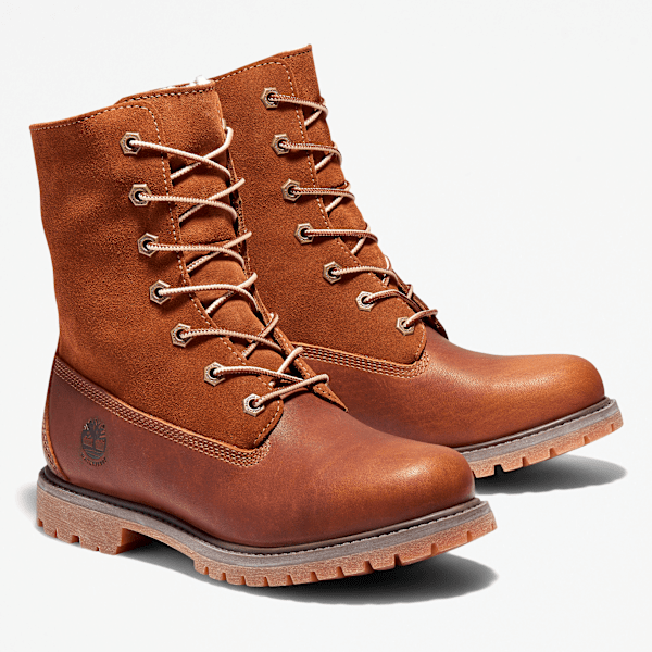 Timberland Warm-Lined Waterproof Roll-Top Boot Dark Brown Full-Grain Women'S