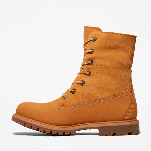 Timberland Warm-Lined Waterproof Roll-Top Boot Wheat Nubuck Women'S