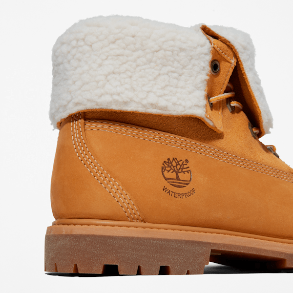 Timberland Warm-Lined Waterproof Roll-Top Boot Wheat Nubuck Women'S