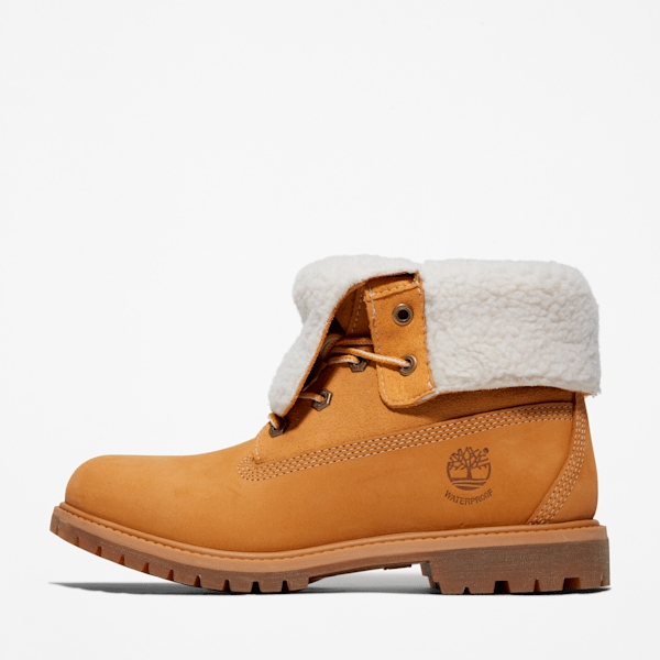 Timberland Warm-Lined Waterproof Roll-Top Boot Wheat Nubuck Women'S