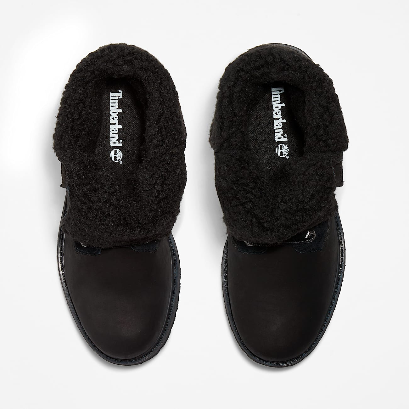 Timberland Women'S Timberland Warm-Lined Waterproof Roll-Top Boot Black Nubuck