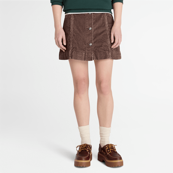 Timberland Washed Corduroy Skirt Chocolate Brown Women'S