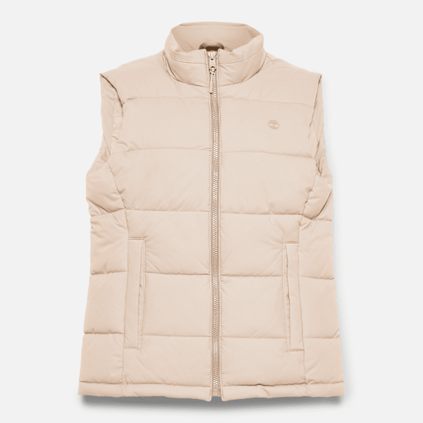 Timberland Water-Repellent Puffer Vest Beige Women'S