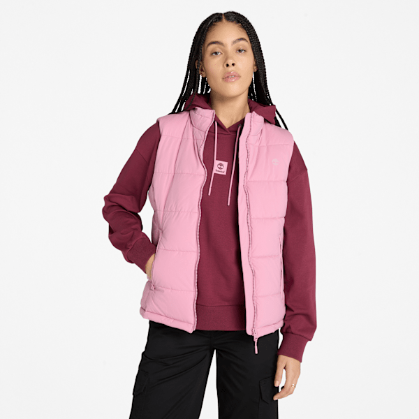 Timberland Water-Repellent Puffer Vest Dusty Rose Women'S