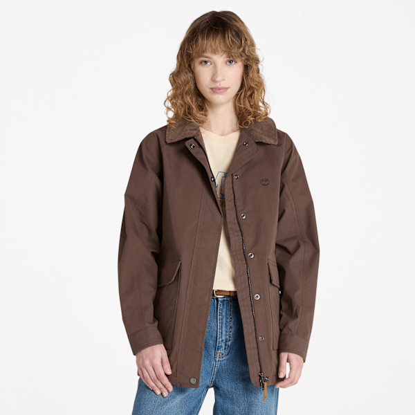 Timberland Wenham Waterproof Barn Coat Chocolate Brown Women'S